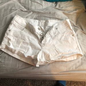 White Jean shorts